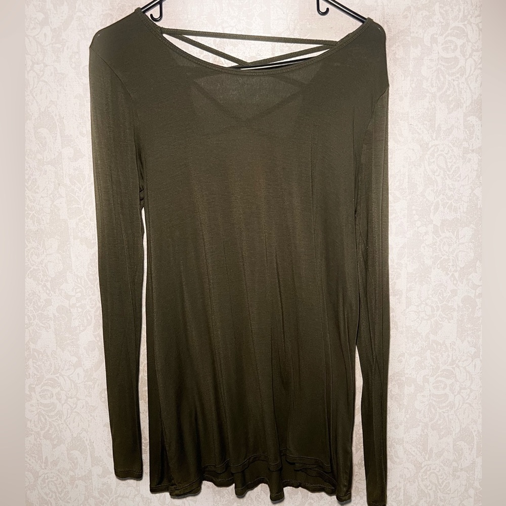 Long green comfy top